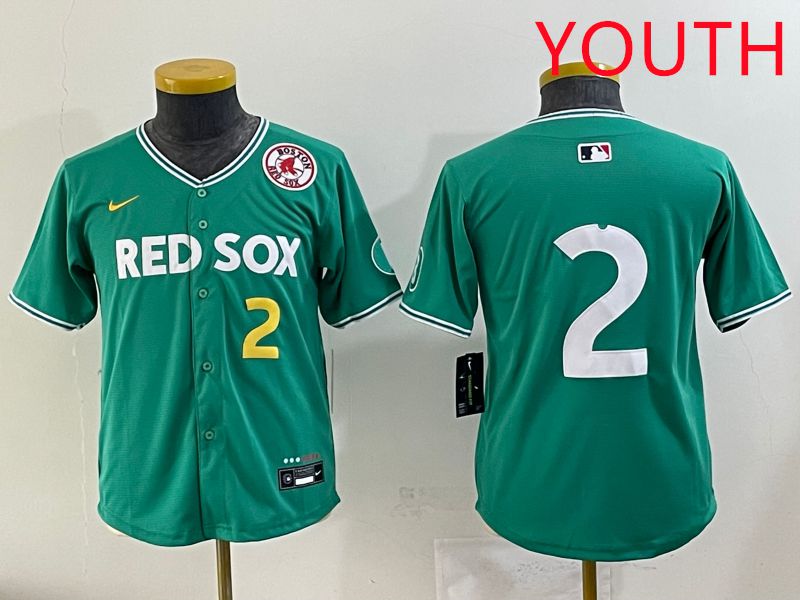 Youth 2025 Boston Red Sox 2 No Name Dark Green Joint Name Nike MLB Jersey style 16